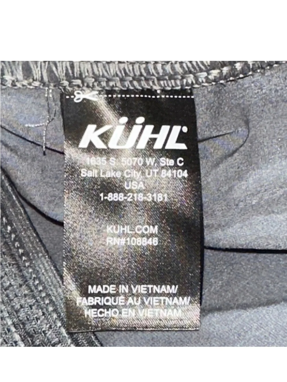 KÜHL Men’s Large Dark Gray Pull-On Performance Hiking Travel Shorts